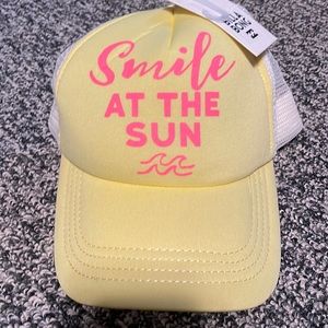 Billabong Smile at the Sun Trucker hat. New with tags